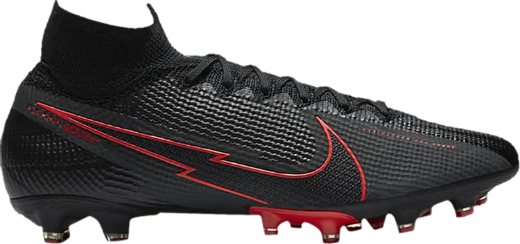 Nike Mercurial Superfly 7 Elite AG Pro 'Black Chile Red' Boots, Black