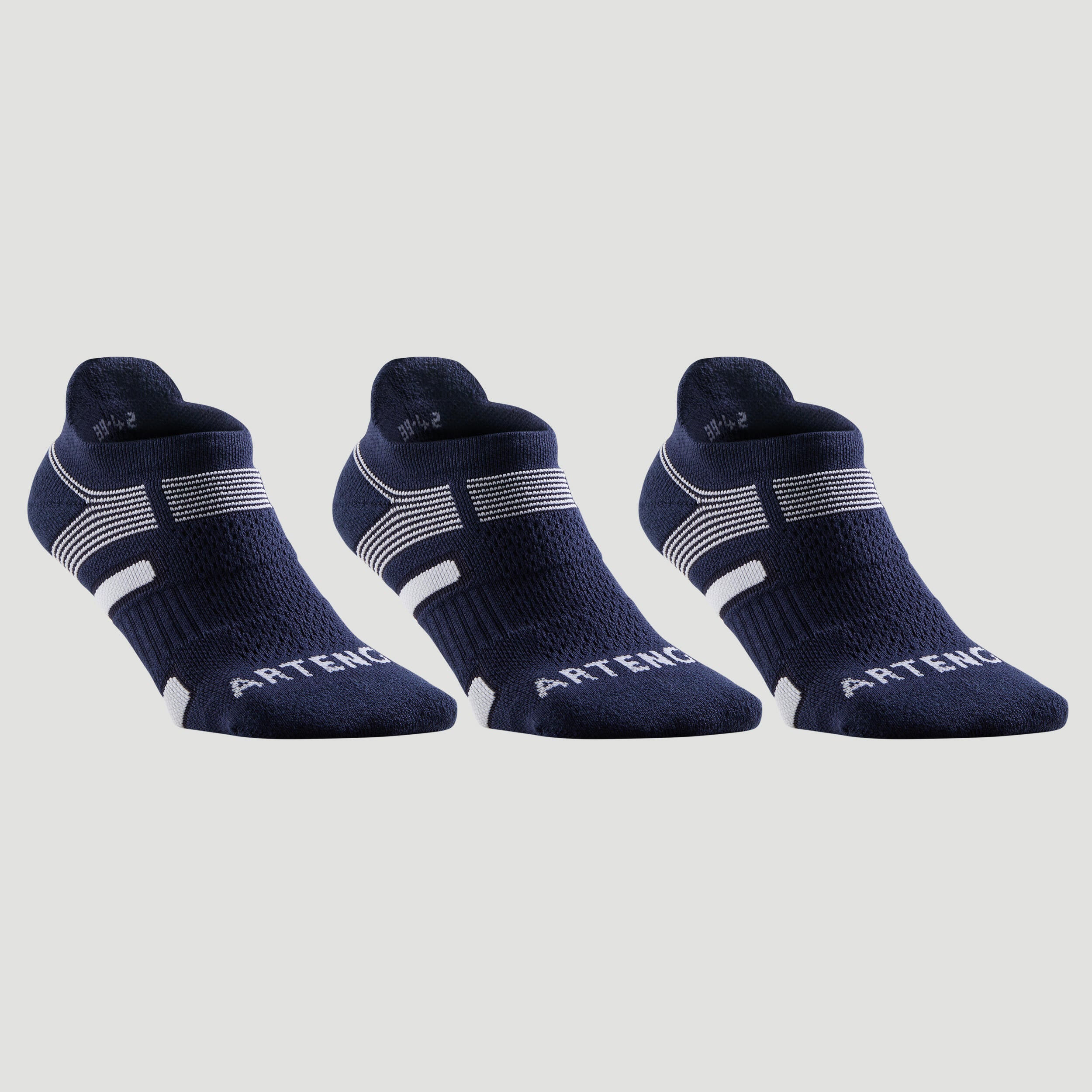 Tennis socks RS 560 Low, 3 pcs., white ARTENGO, dark blue