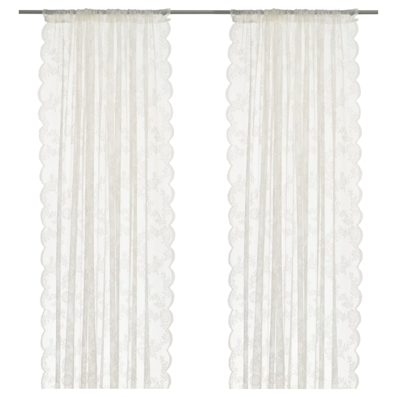 Curtains Ikea Alvine 2 pcs, white