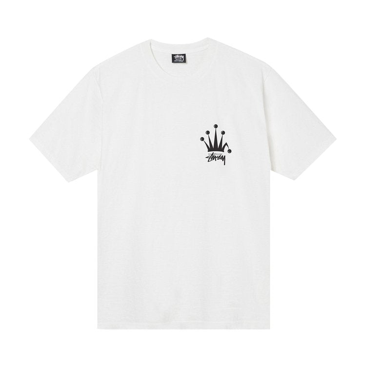 Stussy Regal Crown Pigment Dyed Tee 'Natural', white