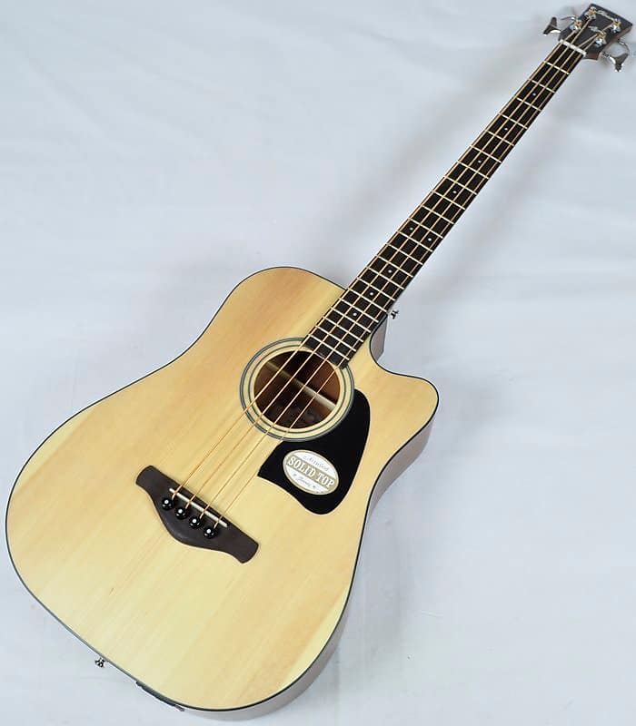 Ibanez AWB50CE-LG Artwood Series Acoustic Electric Bass Guitar Natural Brushed Finish AWB50CELG