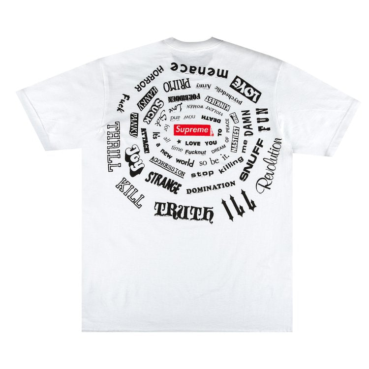 تي شيرت Supreme Spiral Tee "White"، أبيض