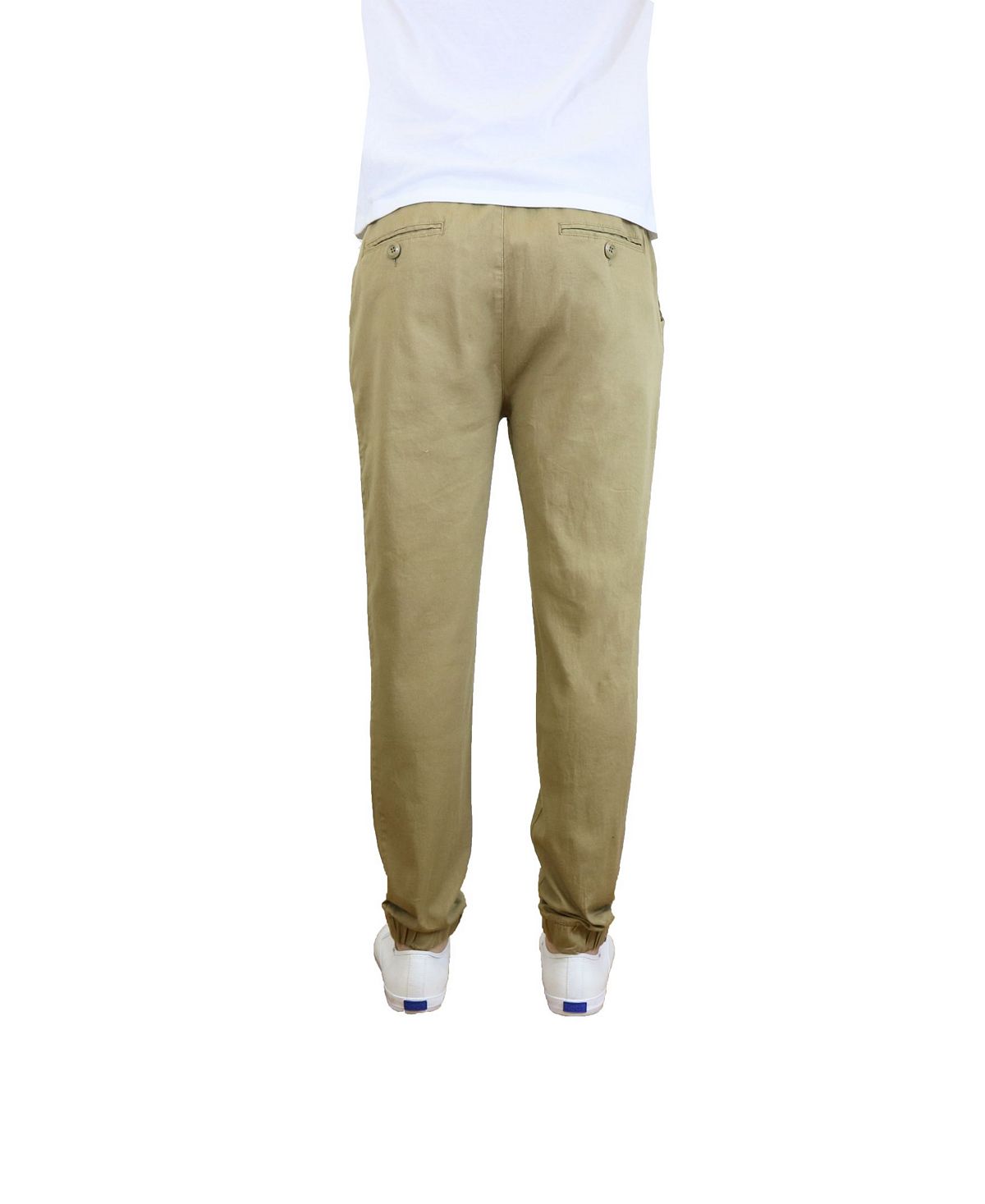 Galaxy By Harvic Men's Basic Stretch Twill Joggers, Khaki