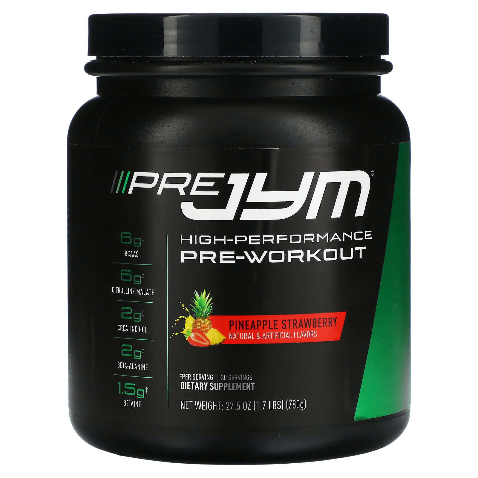 JYM Supplement Science High Performance Pre-Workout، الأناناس والفراولة، 780 جم