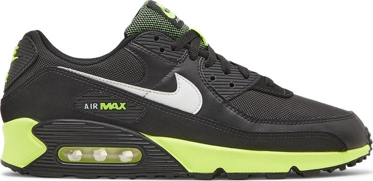 حذاء رياضي Nike Air Max 90 'Black Hot Lime' باللون الأسود