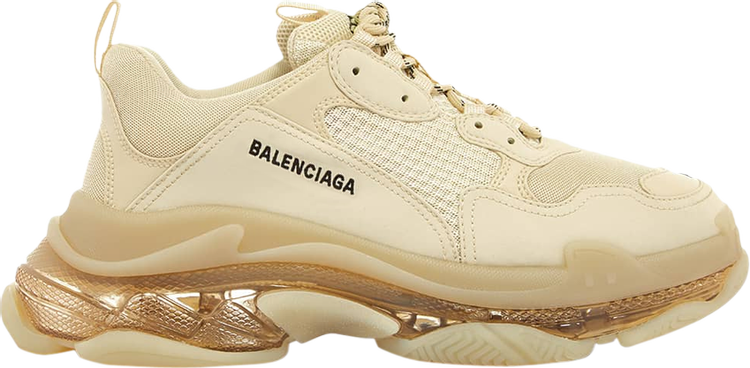 حذاء رياضي Balenciaga Triple S بنعل شفاف - أبيض فاتح