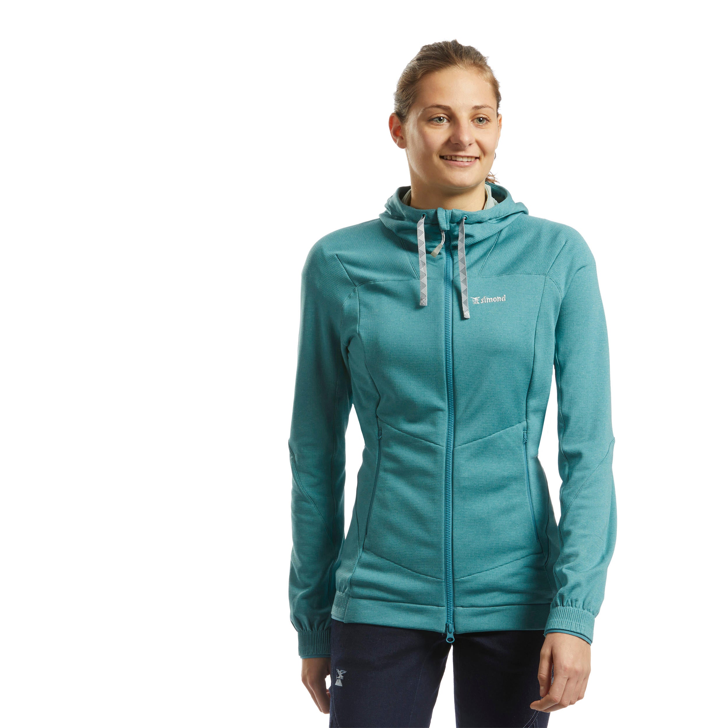 Vertika Simond climbing sweatshirt, fleece, elastic, women's, green-blue