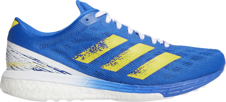 Adidas Wmns Adizero Boston 9 'Blue Yellow' sneakers, blue