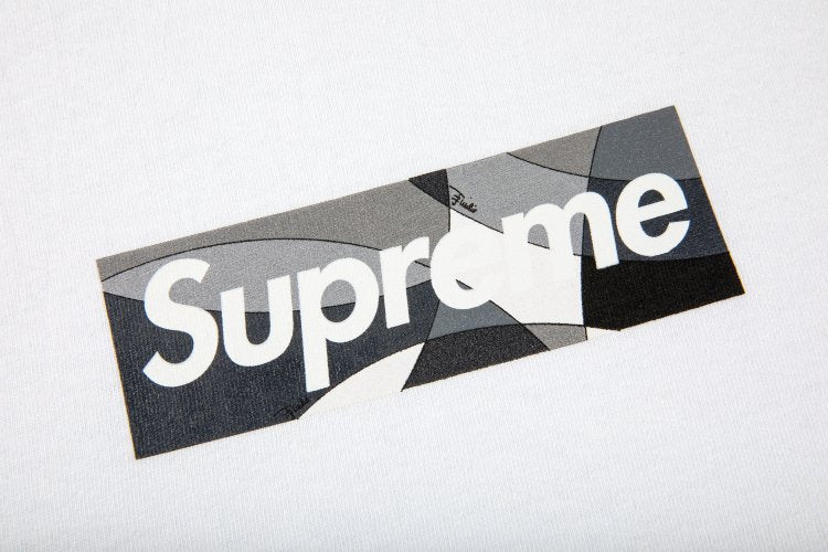 تي شيرت Supreme x Emilio Pucci Box Logo "أبيض/أسود"، أبيض