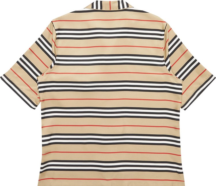 قميص بيجامة من الحرير من Supreme x Burberry Icon Stripe (حصريًا من Burberry) "Dusty Pink"، وردي