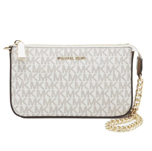 Michael Kors Jet Set Chain Pouchette clutch, vanilla