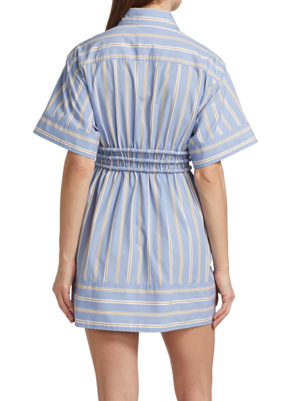 Shirt dress AKNVAS with drawstring fiona, blue