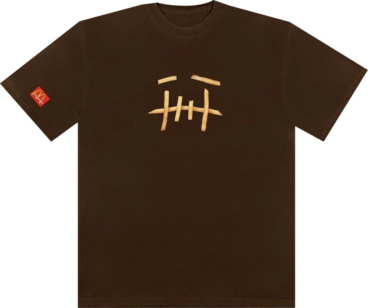 Cactus Jack by Travis Scott x McDonald's Fry T-Shirt II 'Brown', brown