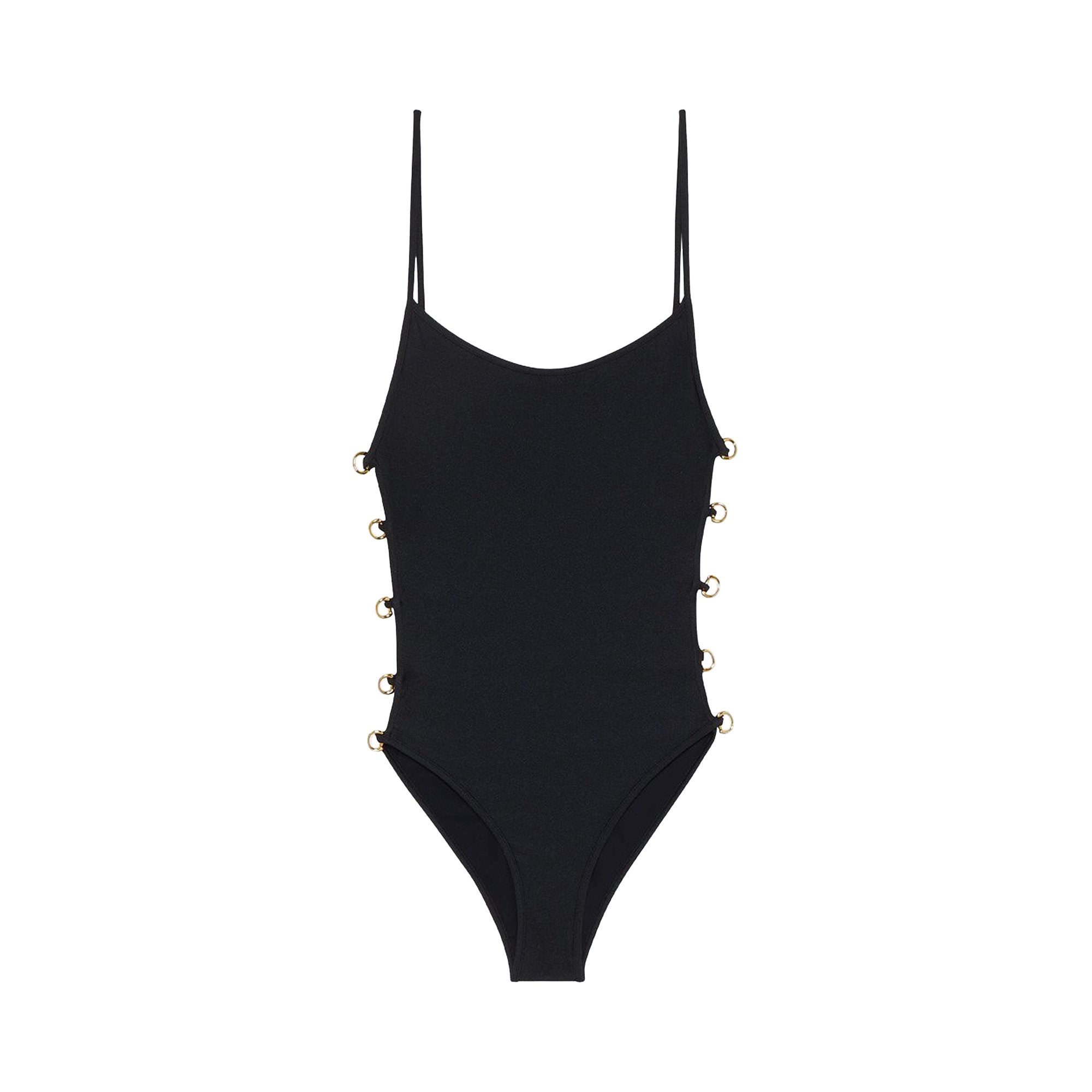 Gucci Sparkling swimsuit with ponytail, Black