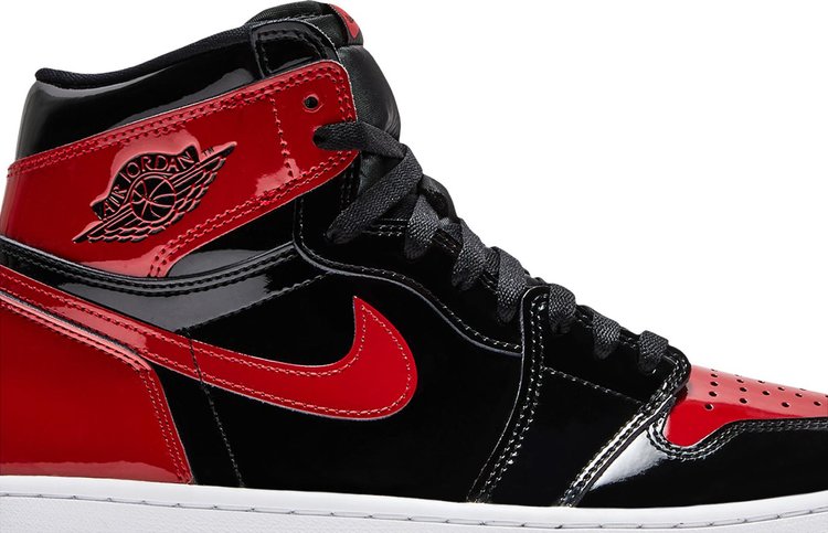 Air Jordan 1 Retro High OG Patent Bred, red