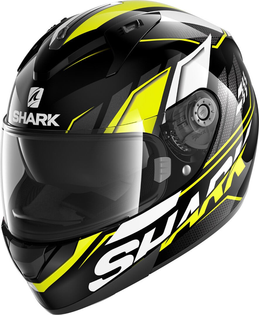 Shark Ridill Phaz Helmet with Removable Liner, Black/White