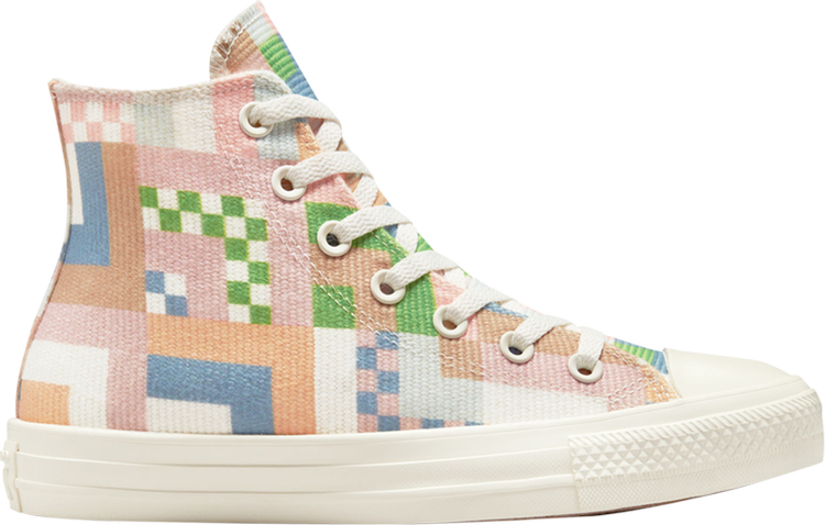 Converse Wmns Chuck Taylor All Star Crafted High Abstract Stripes Sneakers, White