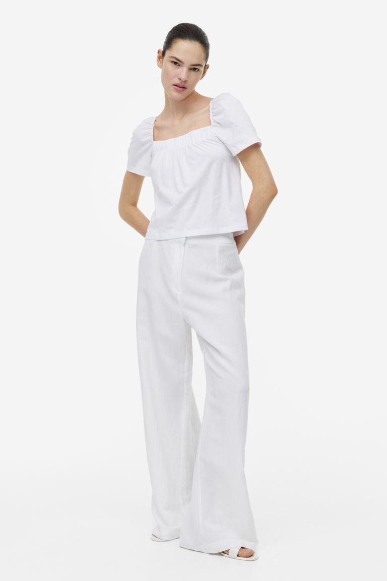 H&M Square Neck Top, White