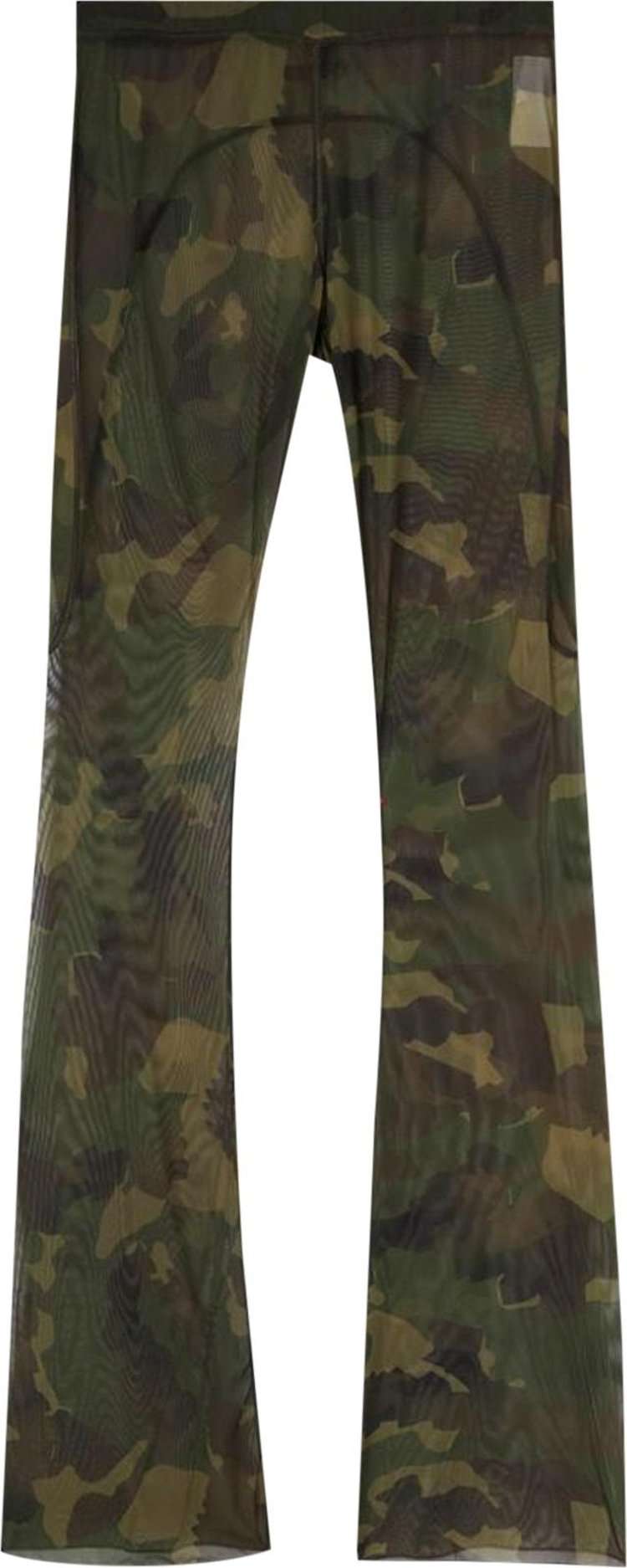 بنطال Heron Preston Camo Mesh باللون الأخضر المموه