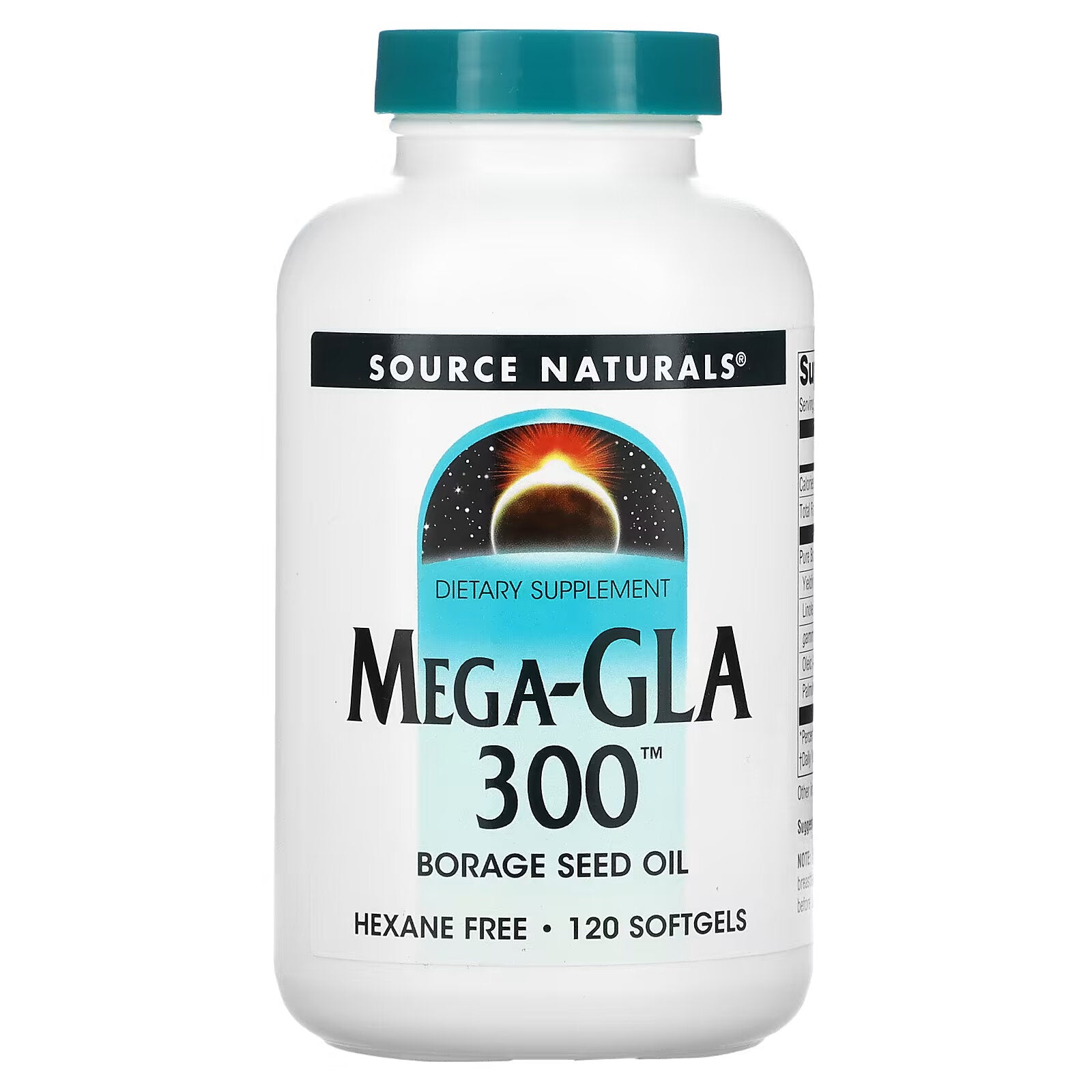 Source Naturals, Mega-GLA 300, 120 Softgels