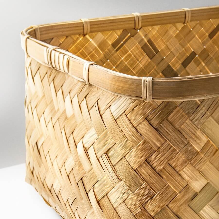 Basket Ikea Mjolkkanna 25x35x18 cm, bamboo