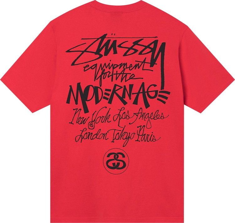 Stussy Modern Age Tee 'Red', red