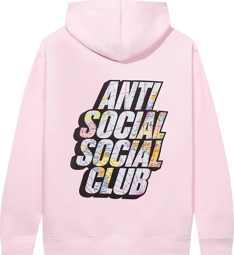 Anti Social Social Club Drop A Pin Hoodie 'Pink', pink