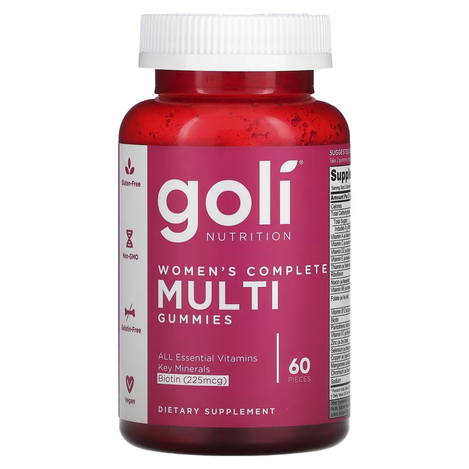 Goli Nutrition Women's Complete Multi Gummies, 60pcs