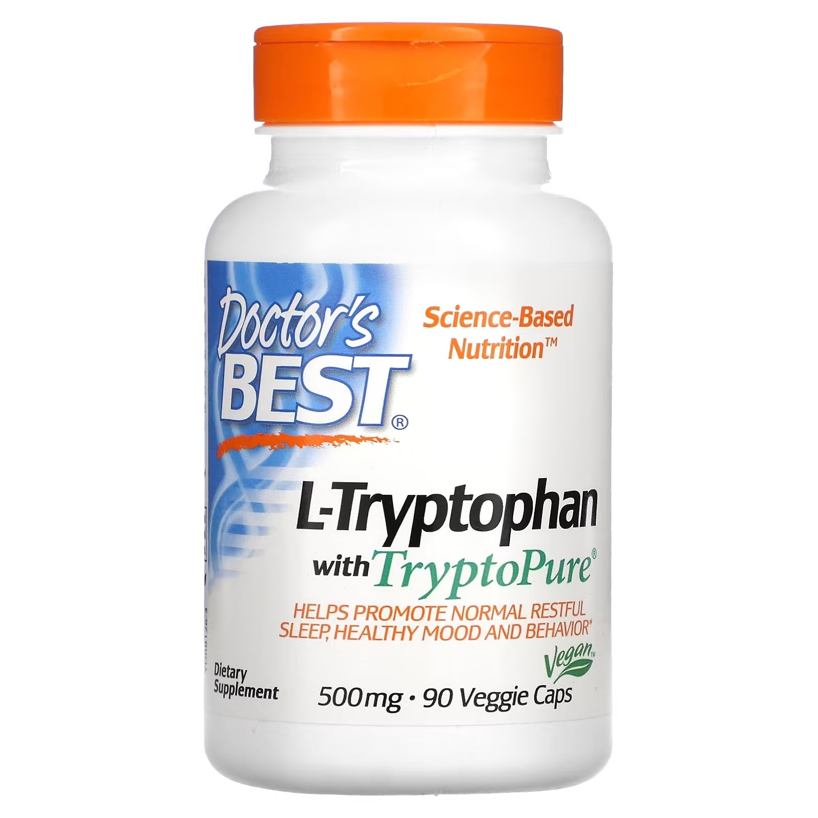 L-Tryptophan with TryptoPure Doctor's Best, 90 Vegetarian Capsules