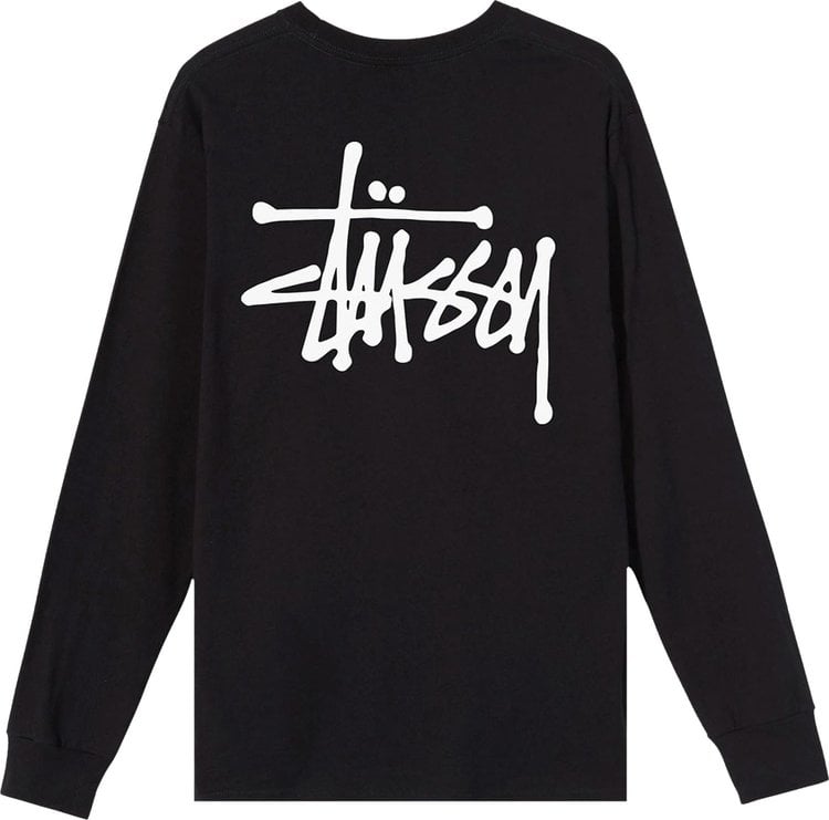 Stussy Basic Long-Sleeve Tee 'Black', black