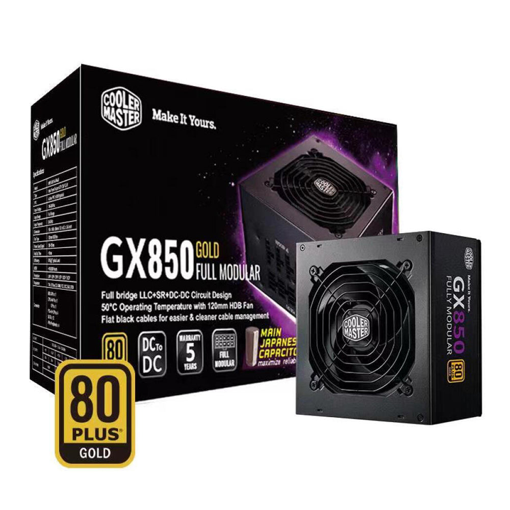 Power supply Cooler Master GX850 Gold, 850 W, black