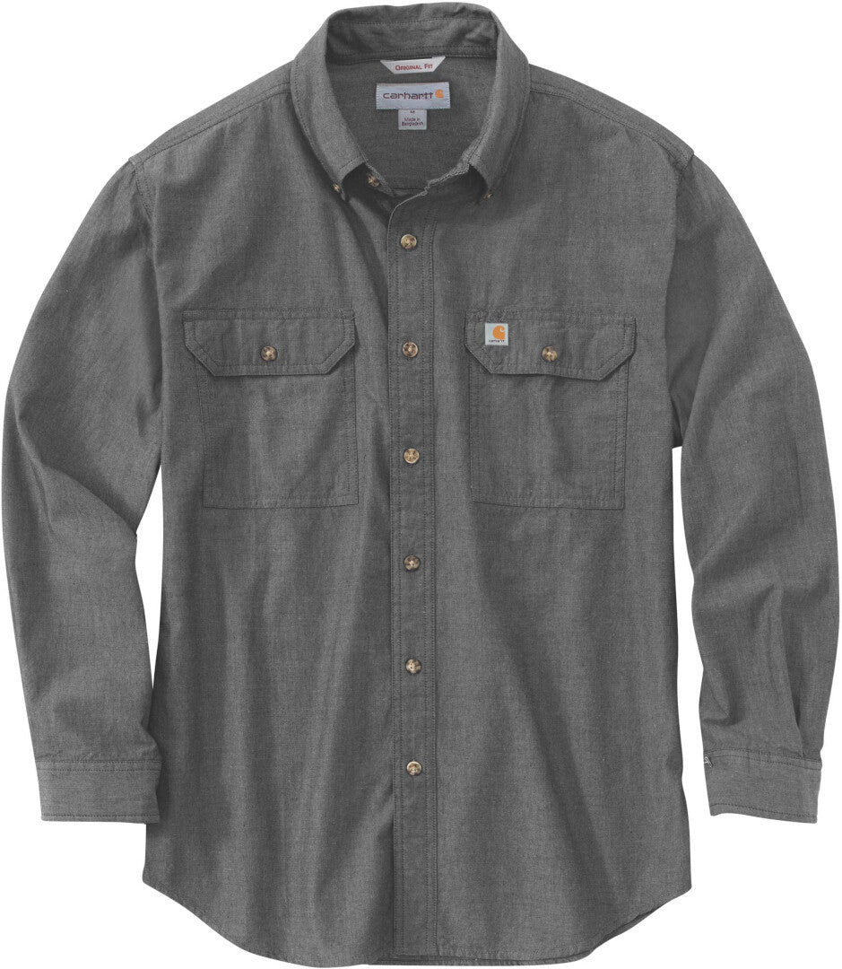 Carhartt Loose Fit Midweight Chambray Shirt, Dark Gray