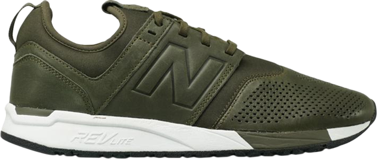 New Balance 247 Leather 'Olive' Sneakers, Green