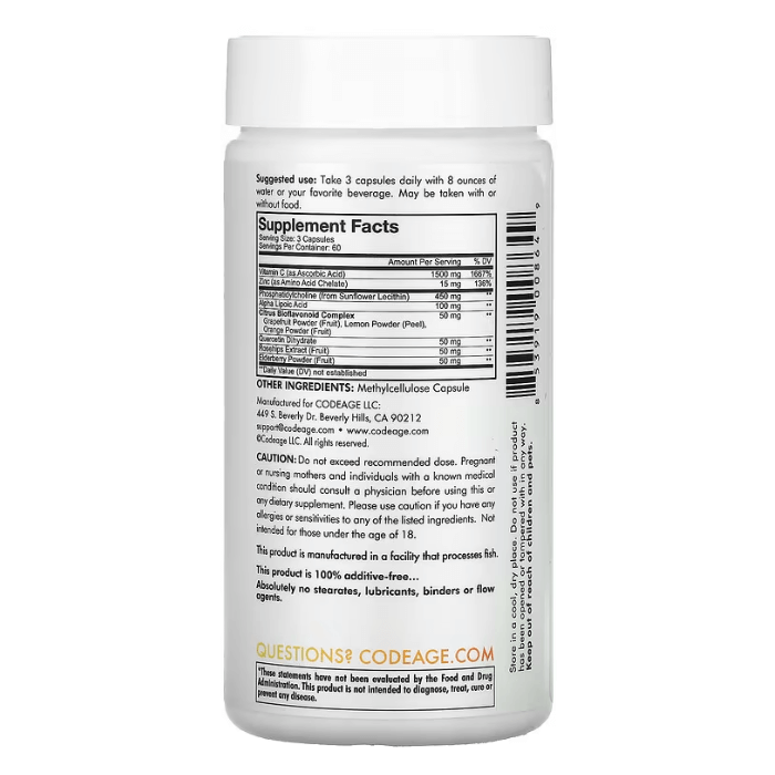 Codeage Liposomal Vitamin C, 180 Capsules