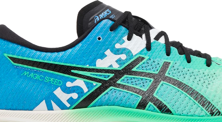 حذاء رياضي Magic speed 2 ekiden 'new leaf black' من Asics باللون الأزرق