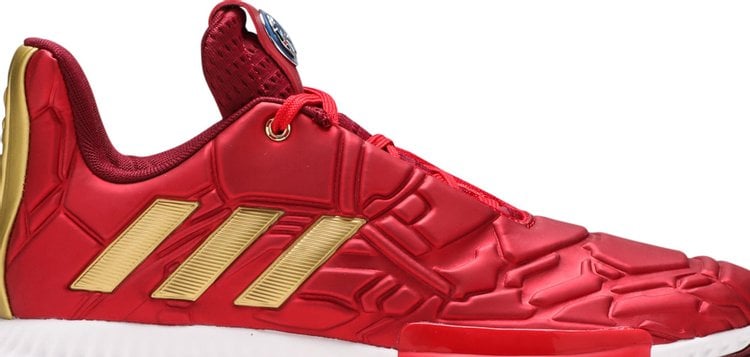 حذاء Adidas Marvel x Harden Vol. 3 J 'Heroes Among Us: Iron Man' باللون الأحمر