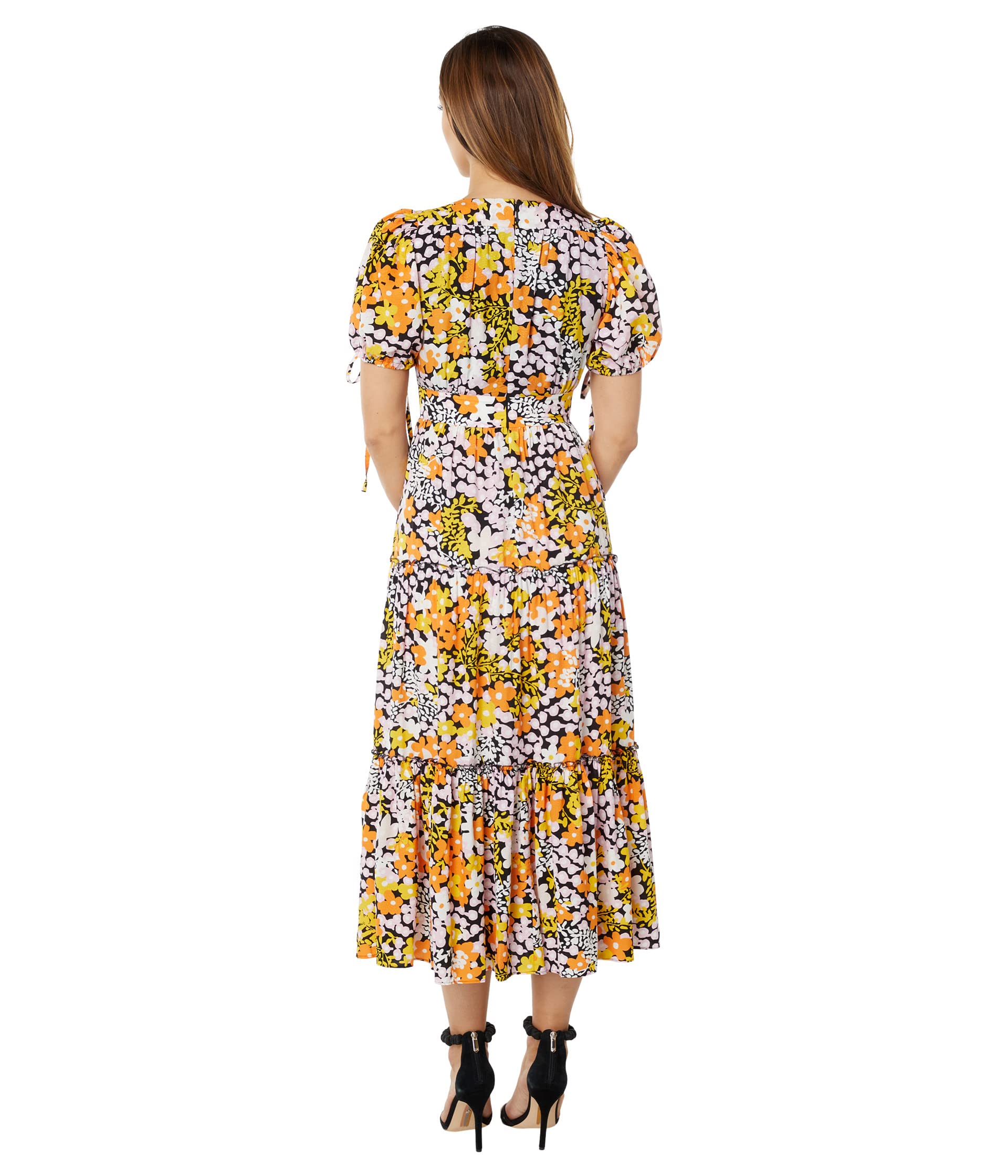 Ted Baker Dress, Safiree Printed Tie-Back Tiered Midi Dress