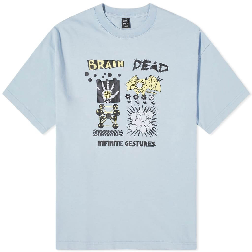 T-shirt Brain Dead Infinite Gestures, blue