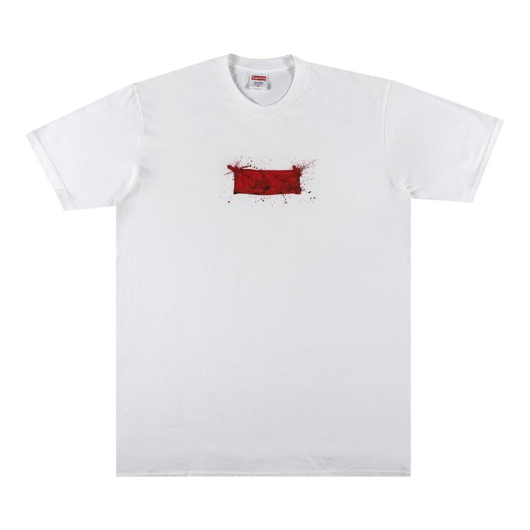 تي شيرت Supreme Ralph Steadman Box Logo "أبيض"، أبيض