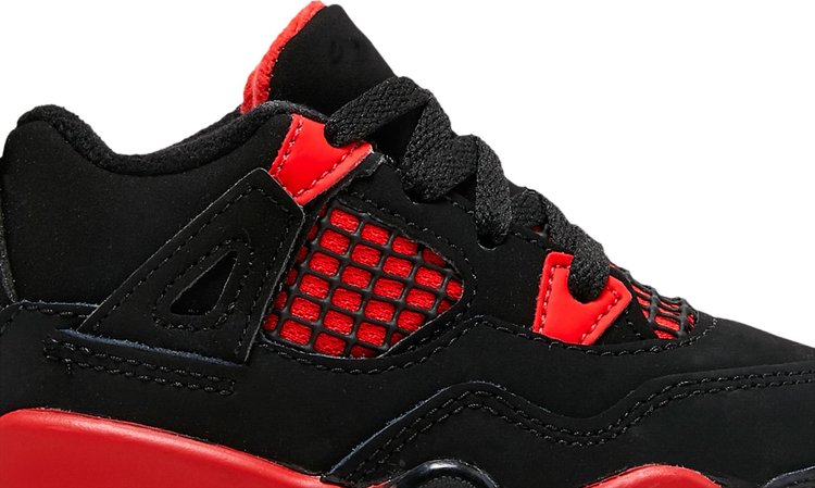 Air Jordan 4 Retro TD Red Thunder Sneakers, red