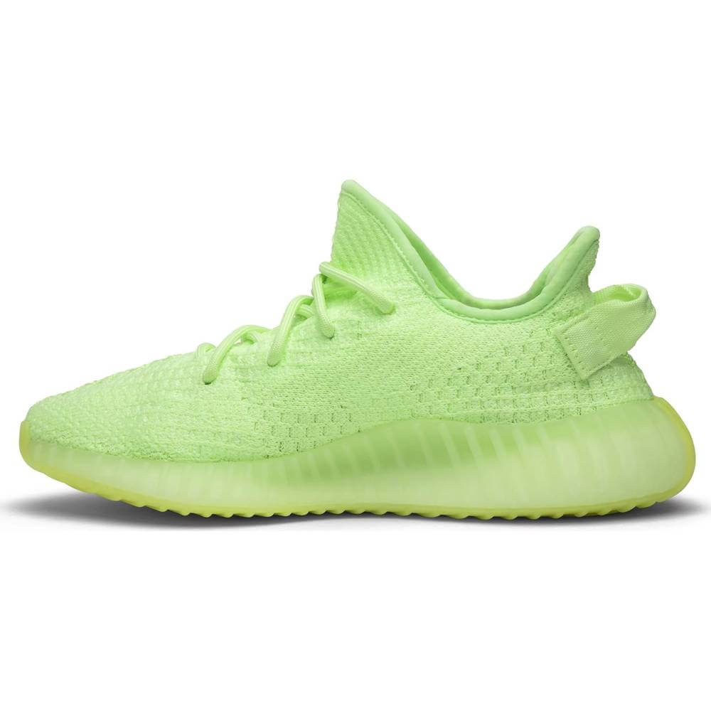 Adidas Yeezy Boost 350 V2 GID Glow Sneakers, Green