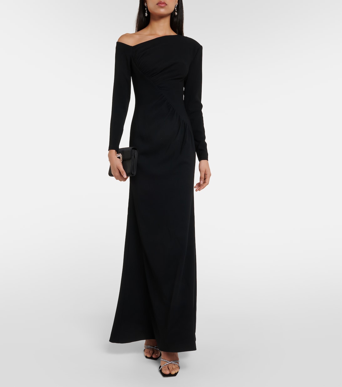 Roland Mouret Asymmetrical Cady Dress, Black