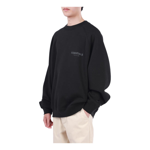 سترة Fear of God Essentials FW21 Pullover Crewneck Stretch Limo، ليموزين مطاطي