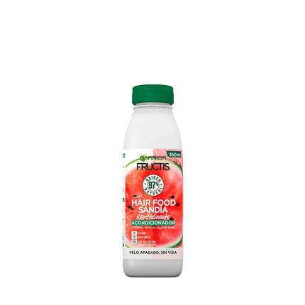 Fructis Hair Food Ash B350 Es بلسم-كريم-شطف بنكهة البطيخ في زجاجة 350 مل، غارنييه