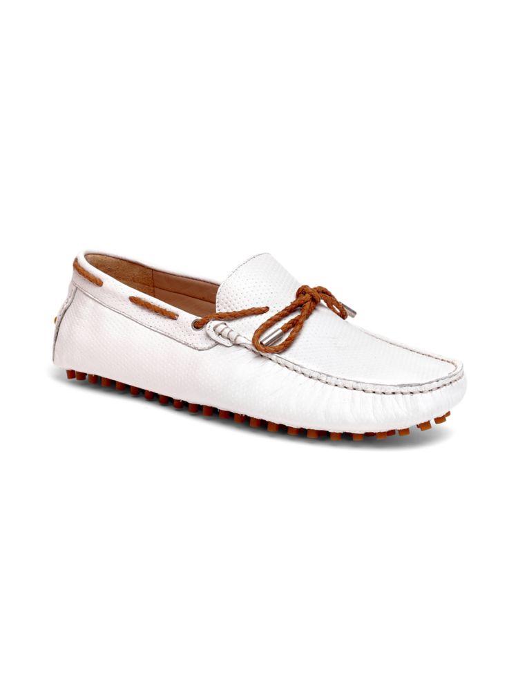 Mesa Driving Moccasins Carlos Santana, White