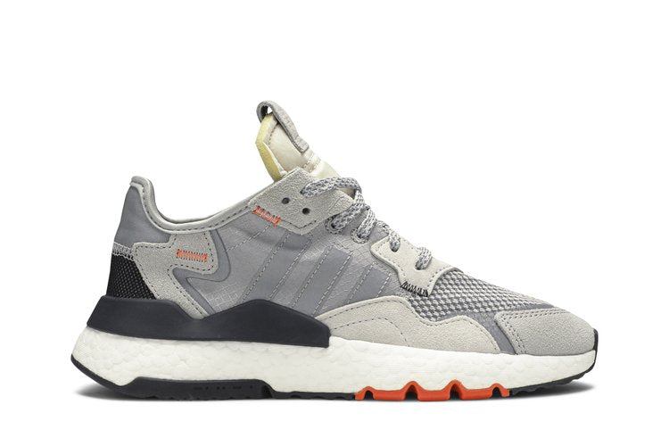 Adidas Nite Jogger J 'Grey Orange' Sneakers, Gray