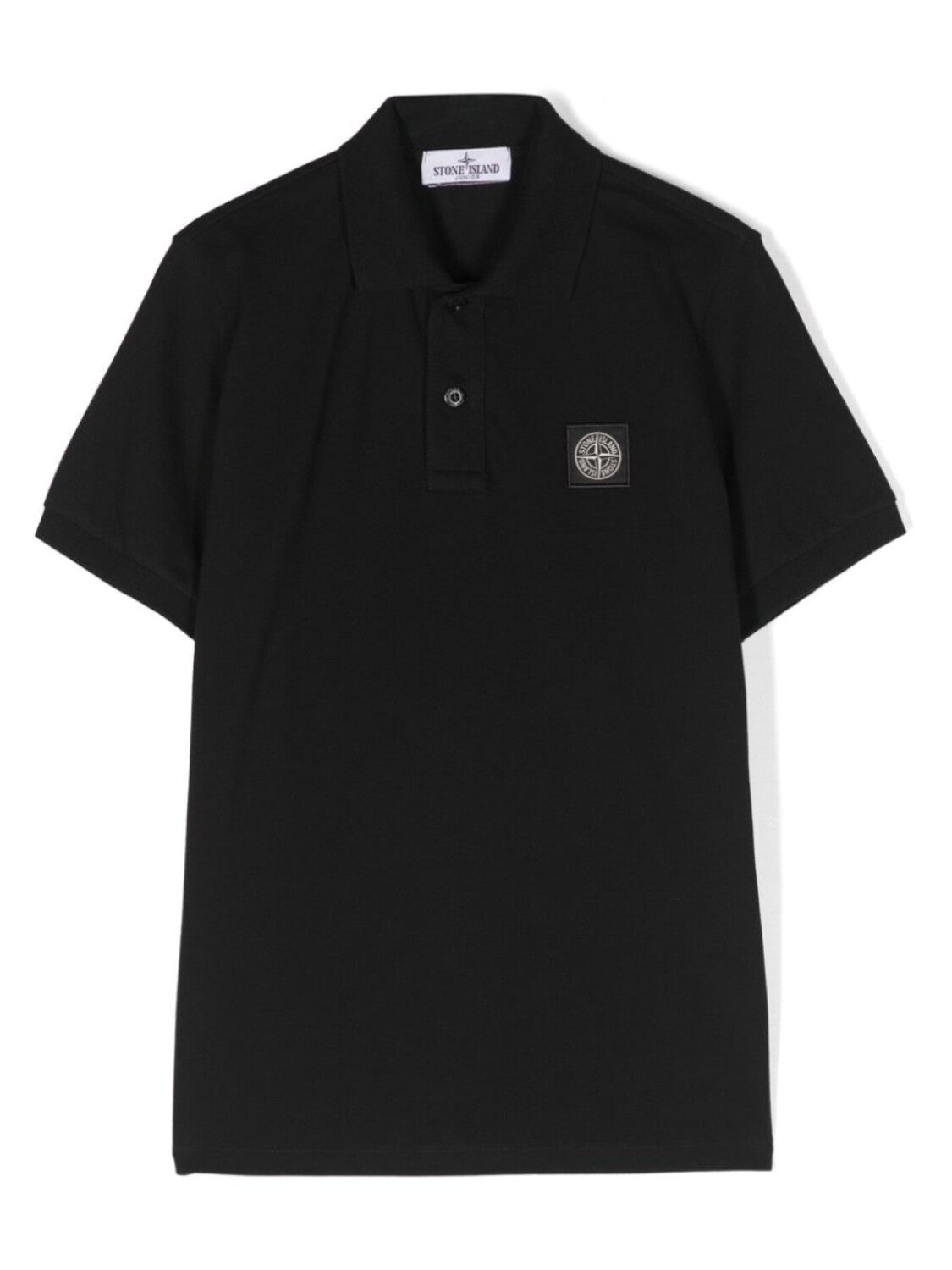 Compass Stone Island Junior Logo Polo Shirt Black