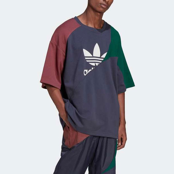 تي شيرت adidas originals Bld Cb Tee Colorblock Round Neck Splicing Sports Short Sleeve Multicolor, متعدد الألوان