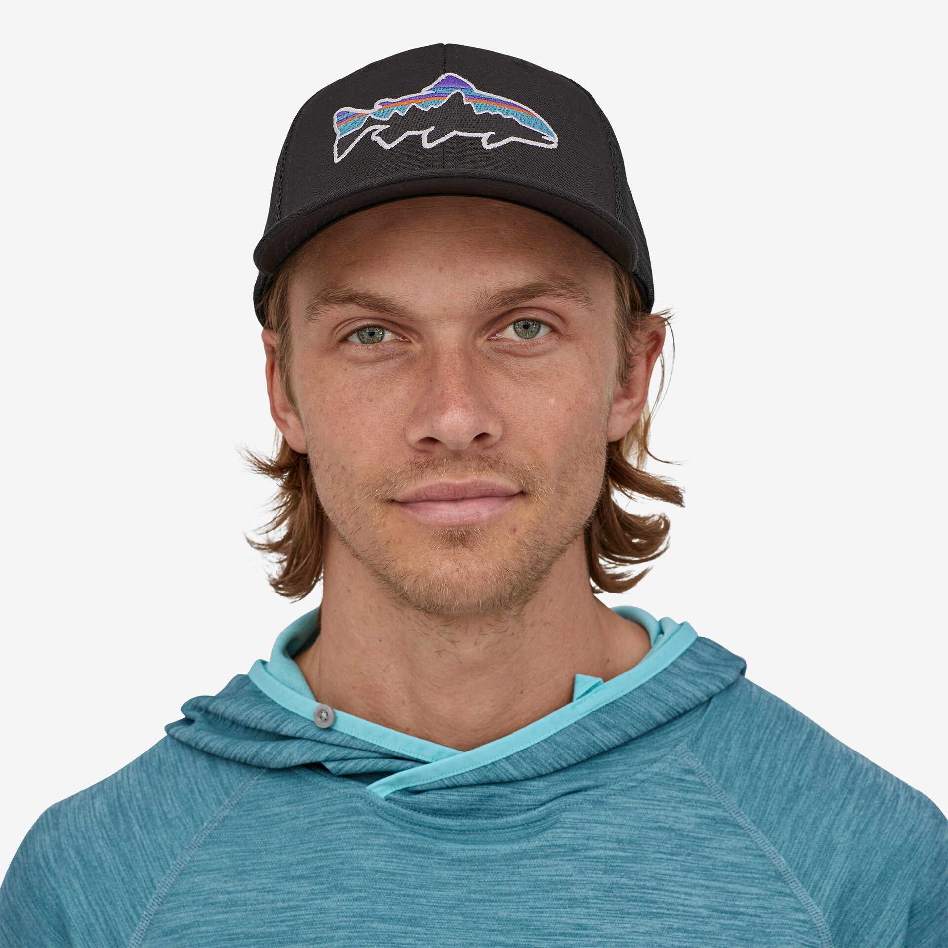 قبعة Fitz Roy Trout Trucker Patagonia باللون الأسود