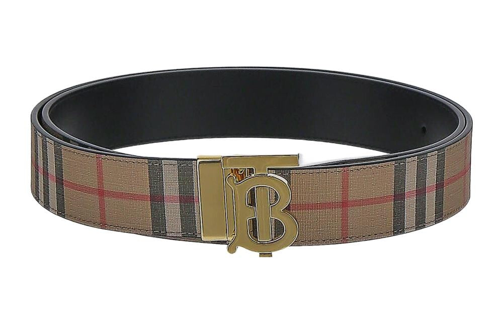 Men's Burberry Leather Belt, Multicolor